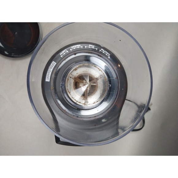 ESPRESSIONE PROFESSIONE CONICAL BURR COFFEE GRINDER BLACK/SiILVER MEC-5198 WORKS - Picture 8 of 10